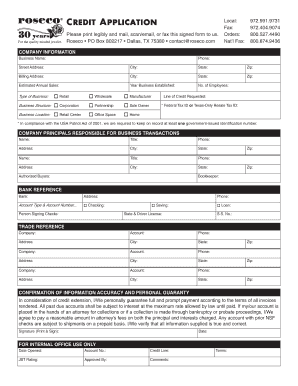 Credit Application Form