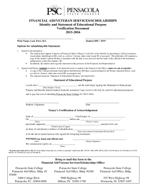 Statement of Educational Purpose