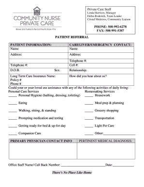 Patient Referral Form