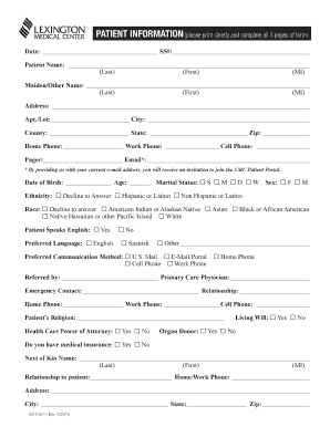 Patient Information Form
