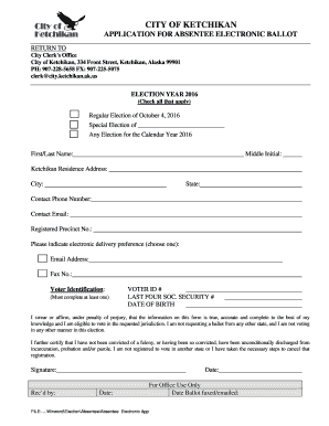 Alaska Absentee Electronic Ballot Application