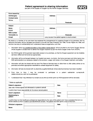 Patient Agreement to Share Information