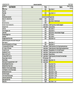 HUD Multifamily Underwriting Form