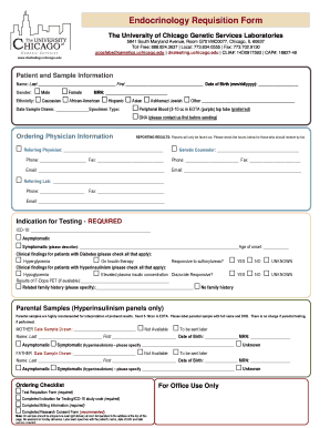 Endocrinology Requisition Form