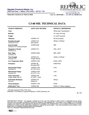 Physical card example - Fax form confidentiality statement