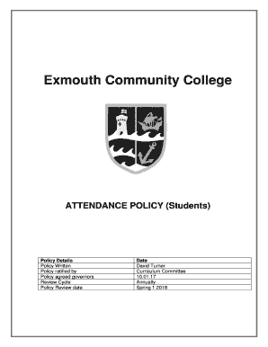ATTENDANCE POLICY (Students)