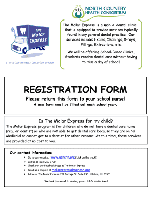 The Molar Express Registration Form