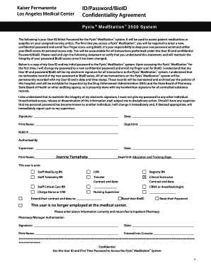 Kaiser Permanente Confidentiality Agreement