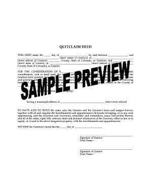 Colorado Quitclaim Deed