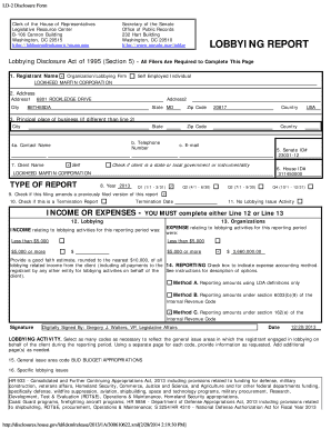 LD-2 Lobbying Disclosure Form