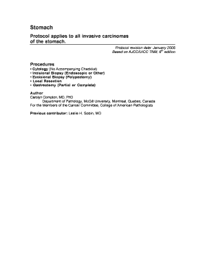 Stomach Cancer Protocol