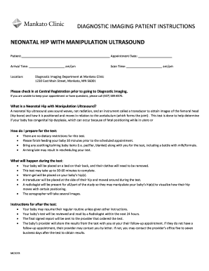 Neonatal Hip Ultrasound Instructions