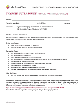 Thyroid Ultrasound Patient Instructions