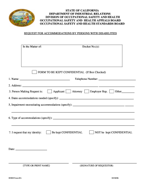 California Disability Accommodation Request Form