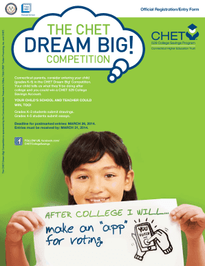CHET Dream Big Competition Entry Form