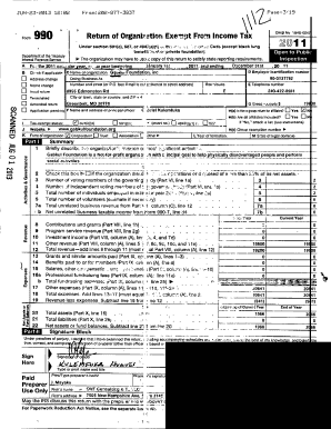 Form 990 Return of Organization Exempt From Income Tax