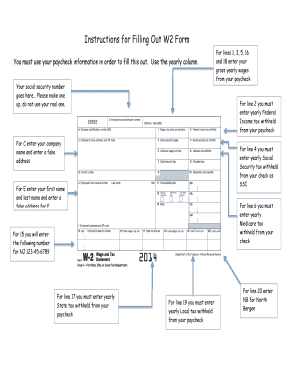 W2 Form Instructions