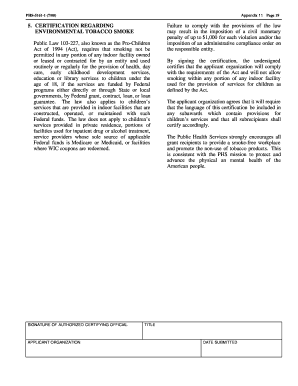 PHS-5161-1 Certification Forms