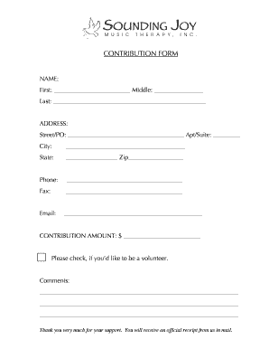 Contribution Form