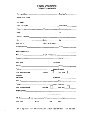 Rental Verification Form