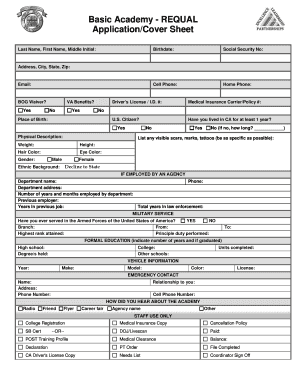 Basic Academy Requalification Application