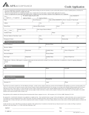 Credit Application Form