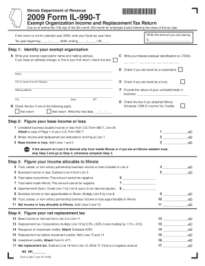 Illinois Form IL-990-T Exempt Organization Income and Replacement Tax Return