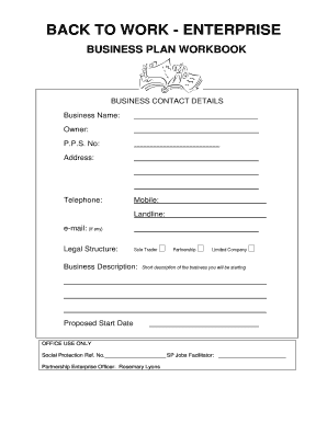 Business Plan Workbook