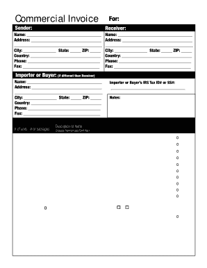 Commercial Invoice Template