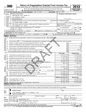 Form 990 Return of Organization Exempt From Income Tax