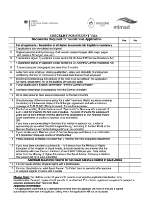 Student Visa Checklist for Germany