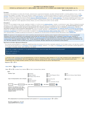 UCF Conflict of Interest Disclosure Form