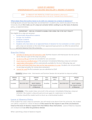 Request for Leave of Absence
