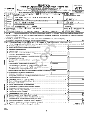 Form 990-EZ 2011