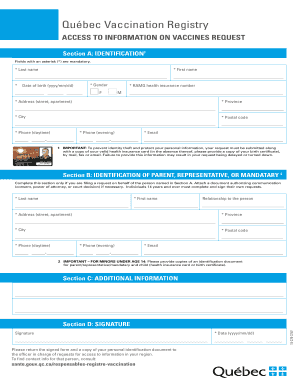 ACCESS TO INFORMATION ON VACCINES REQUEST - publications msss gouv qc