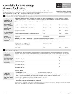 Coverdell Education Savings Account Application