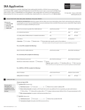Wells Fargo IRA Application