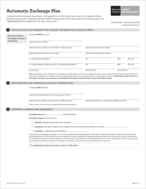 Wells Fargo Funds Automatic Exchange Plan