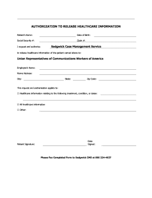 Authorization to Release Healthcare Information