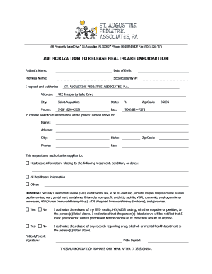 Authorization to Release Healthcare Information