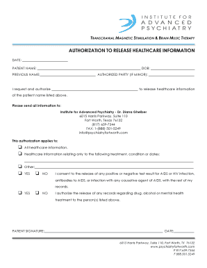 Authorization to Release Healthcare Information