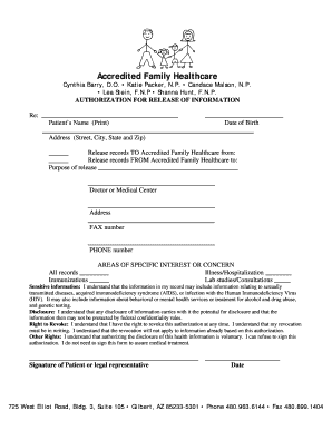 Authorization for Release of Information