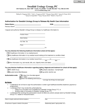 Authorization for Healthcare Information Release
