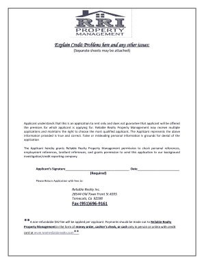 Rental Application Form