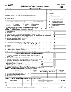 Form 5227 Split-Interest Trust Information Return