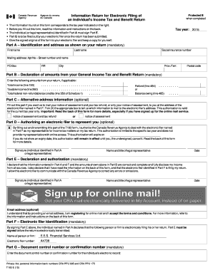 Canada T183 Form for Electronic Filing