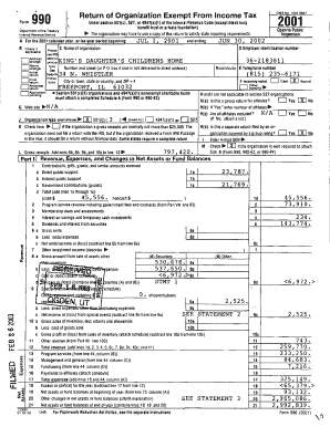 Form 990 Return of Organization Exempt From Income Tax