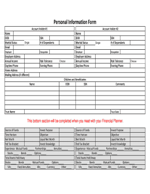Personal Information Form