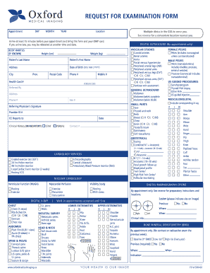Request for Examination Form