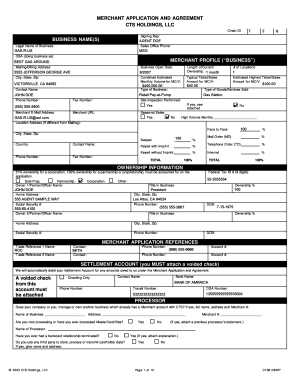 Merchant Application and Agreement